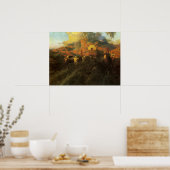 ヴィンテージアメリカンウェスト、オーバーランドトレイルバイジョンソン ポスター (キッチン)