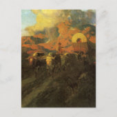 ヴィンテージアメリカンウェスト、オーバーランドトレイルバイジョンソン ポストカード (正面)