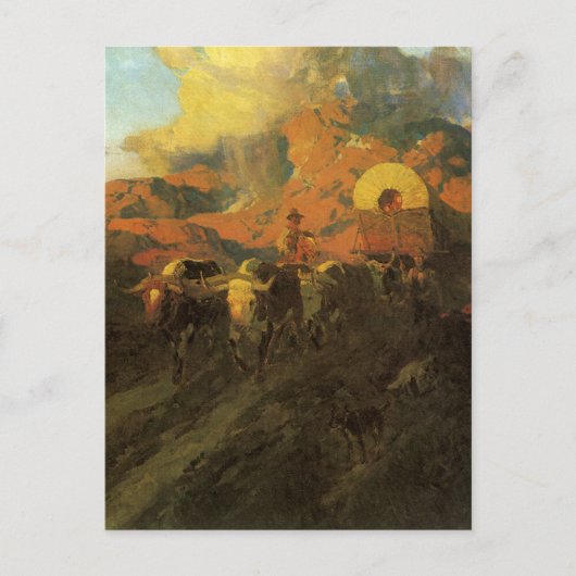 ヴィンテージアメリカンウェスト、オーバーランドトレイルバイジョンソン ポストカード (正面)