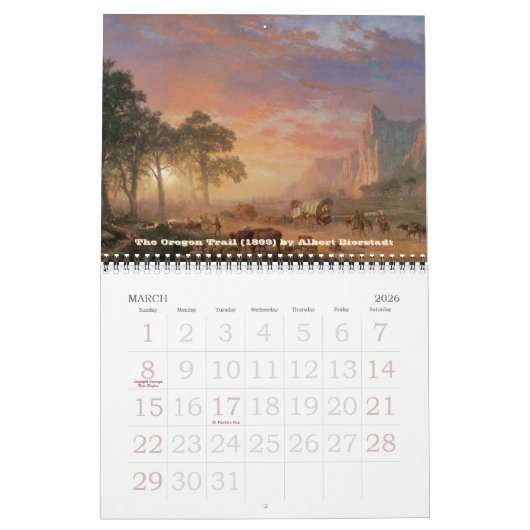 ヴィンテージアメリカンウェスト、西カウボーイズ カレンダー (3月 2026)