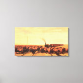 ヴィンテージアメリカンウェストNHトロッターで開催 キャンバスプリント (正面)