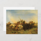 ヴィンテージアメリカンウエストアートバッファロー狩りバイウィマール (正面/裏面)