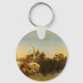 ヴィンテージアメリカンウエストアートバッファロー狩りバイウィマール キーホルダー (裏面)