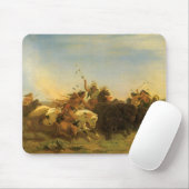 ヴィンテージアメリカンウエストアートバッファロー狩りバイウィマール マウスパッド (マウス)