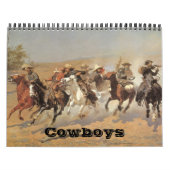 ヴィンテージアメリカンウエストカウボーイズ、ウェスタンファインアート カレンダー (カバー)