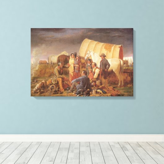 ヴィンテージアメリカンウエスト、アドバイスオンプレーリーバイラニー キャンバスプリント (インサイチュ (ウッドフロア))