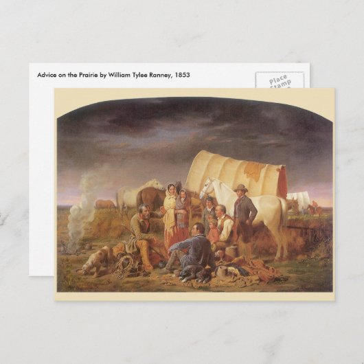 ヴィンテージアメリカンウエスト、アドバイスオンプレーリーバイラニー ポストカード (正面/裏面)