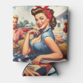 ヴィンテージアメリカンカントリーガール 缶クーラー (正面)