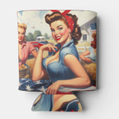 ヴィンテージアメリカンカントリーガール 缶クーラー (裏面)