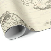 ヴィンテージアメリカンガールズコラージュの切り離 ラッピングペーパー (ロールコーナー)