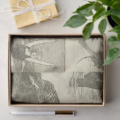 ヴィンテージアメリカンガールズコラージュの切り離 薄葉紙 (ギフト)