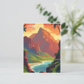 ヴィンテージアメリカンサモア自然公園旅行USA ポストカード (スタンド正面)