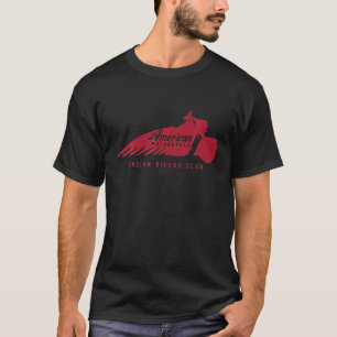 ヴィンテージアメリカンバイクインディアンバイクもしくは自転車に乗る Tシャツ