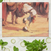 ヴィンテージアメリカンバッファローダンサー(Cassidy) キッチンタオル (折り畳み)