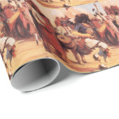 ヴィンテージアメリカンバッファローダンサー(Cassidy) ラッピングペーパー (ロールコーナー)