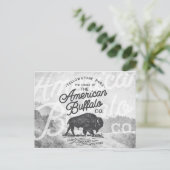 ヴィンテージアメリカンバッファローモンタナトラベル ポストカード (スタンド正面)
