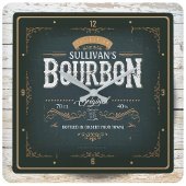 ヴィンテージアメリカンバーボンパーソナライズされたウイスキーバー スクエア壁時計