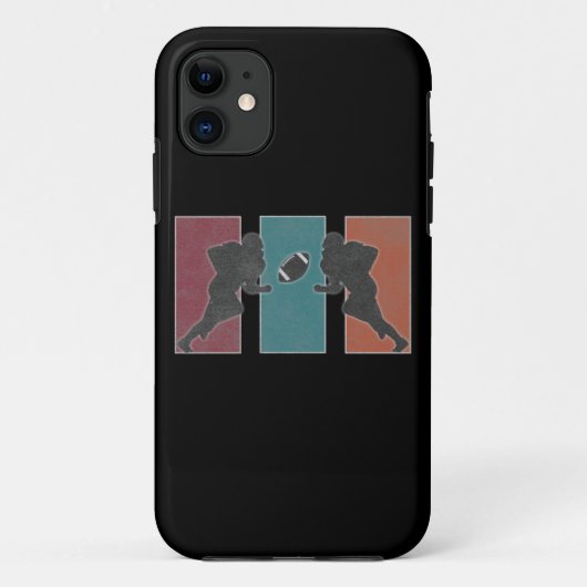 ヴィンテージアメリカンフットボールのアートワーク Case-Mate iPhoneケース (裏面)