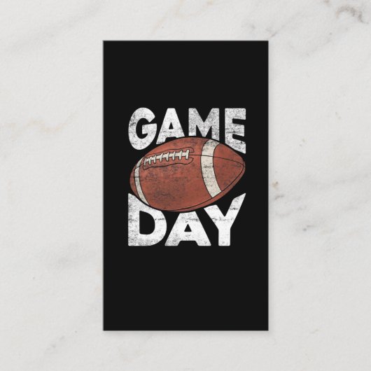 ヴィンテージアメリカンフットボールのスポーツ好き 名刺 (正面)