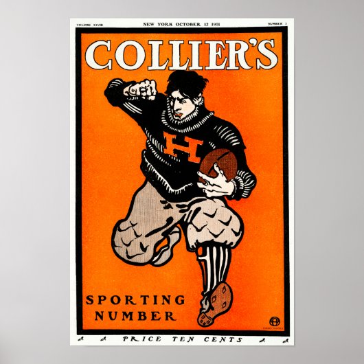 ヴィンテージアメリカンフットボールのポスター(ペンフィールド) ポスター (正面)