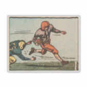 ヴィンテージアメリカンフットボールイラストレーションスポーツアート シール (正面)