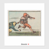 ヴィンテージアメリカンフットボールイラストレーションスポーツアート シール (シート)