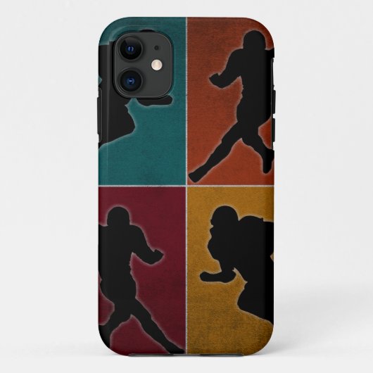 ヴィンテージアメリカンフットボール選手アートワーク Case-Mate iPhoneケース (裏面)