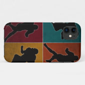 ヴィンテージアメリカンフットボール選手アートワーク Case-Mate iPhoneケース (裏面(横))