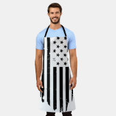 ヴィンテージアメリカンフラッグキッチン エプロン (着用した状態)