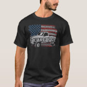 ヴィンテージアメリカンフラッグスクエアボディスクエア体トゥルク Tシャツ (正面)