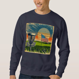 ヴィンテージアメリカンフラッグディスクゴルフヴィンテージサン スウェットシャツ
