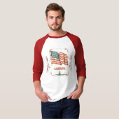 ヴィンテージアメリカンフラッグメンズシャツ Tシャツ (正面フル)