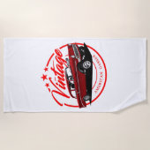 ヴィンテージアメリカンレッドガッサー ビーチタオル (正面)