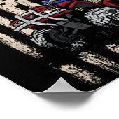 ヴィンテージアメリカン地形車ATV四輪車 ポスター (角)