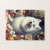 ヴィンテージアメリカン絵を描エスキモ ジグソーパズル (横)
