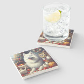 ヴィンテージアメリカン絵を描エスキモ ストーンコースター (横)