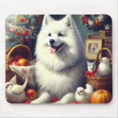 ヴィンテージアメリカン絵を描エスキモ マウスパッド (正面)