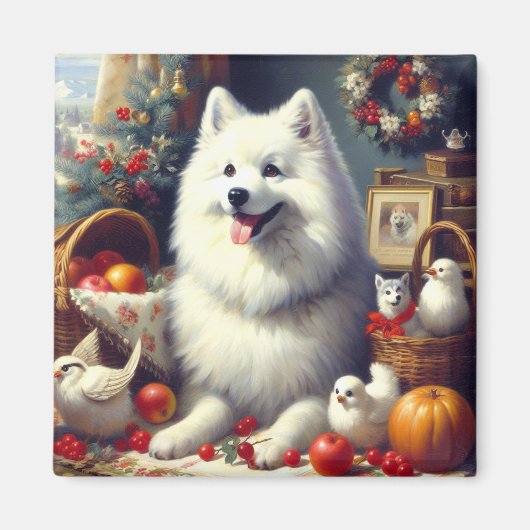 ヴィンテージアメリカン絵を描エスキモ マグネット (正面)