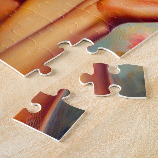 ヴィンテージアメリカン絵画ガール ジグソーパズル (側面)