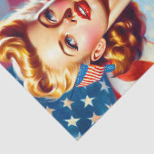 ヴィンテージアメリカン絵画ガール 薄葉紙 (詳細)