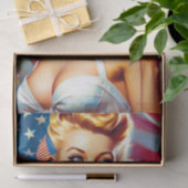 ヴィンテージアメリカン絵画ガール 薄葉紙 (ギフト)