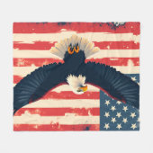 ヴィンテージアメリカン・イーグルフリースブランケット フリースブランケット (正面(横))