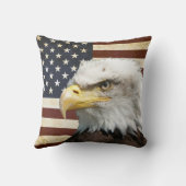 ヴィンテージアメリカン・イーグル付き米国国旗 クッション (裏面)
