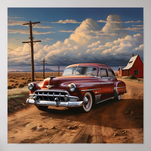 ヴィンテージアメリカーデジタルプリント ポスター (正面)