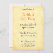 ヴィンテージアメリカーナアメリカ国旗カスタムパーティー招待状 招待状 (裏面)