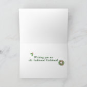 'ヴィンテージアメリカーナクリスマス'カード – 旧ファッションド型 シーズンカード (内部)