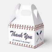 ヴィンテージアメリカーナネイビー&レッドベースボール誕生日 フェイバーボックス (裏面サイド)