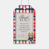 ヴィンテージアメリカーナプレイドダシュンドファースト誕生日 ギフトタグ (裏面)