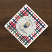 ヴィンテージアメリカーナプレイドダシュンドファースト誕生日 スタンダードカクテルナプキン