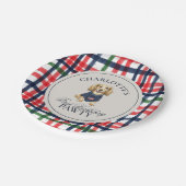 ヴィンテージアメリカーナプレイドダシュンドファースト誕生日 ペーパープレート (アングル)